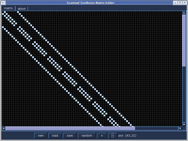 Scanned Synthesis Matrix
Editor